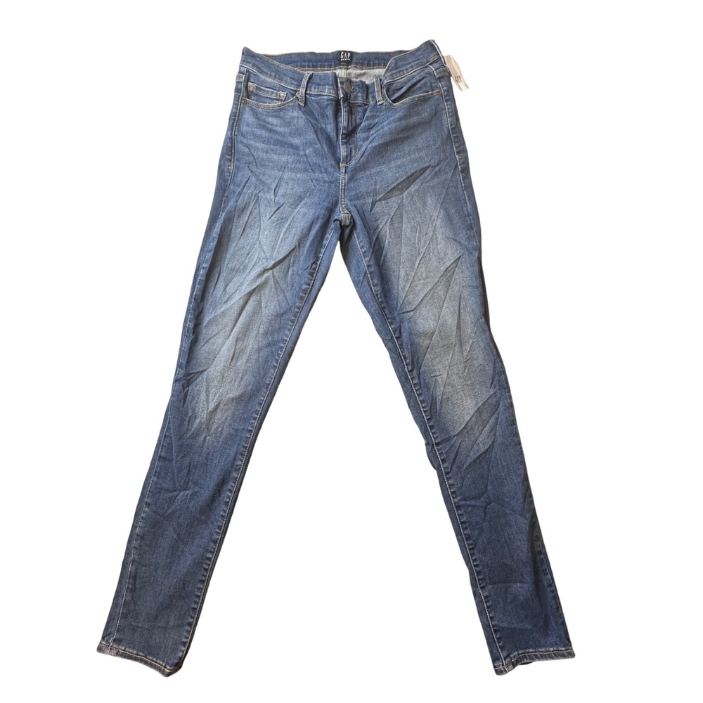 Gap Jeans Women 29 Blue True Skinny Denim Regular Stretch Whiskered